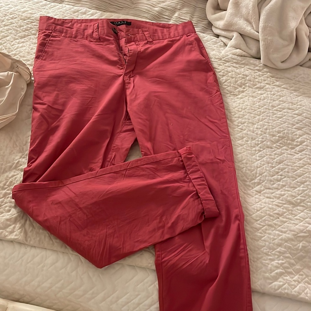 21Men red chino pants